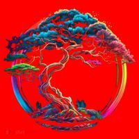 Bonsai Enso Zen Circle Tree Japan Spirituality Rainbow Gift Santa Hat thumb 1