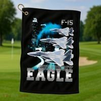 Bootleg F 15 Eagle USAF Golf Towel thumb 1