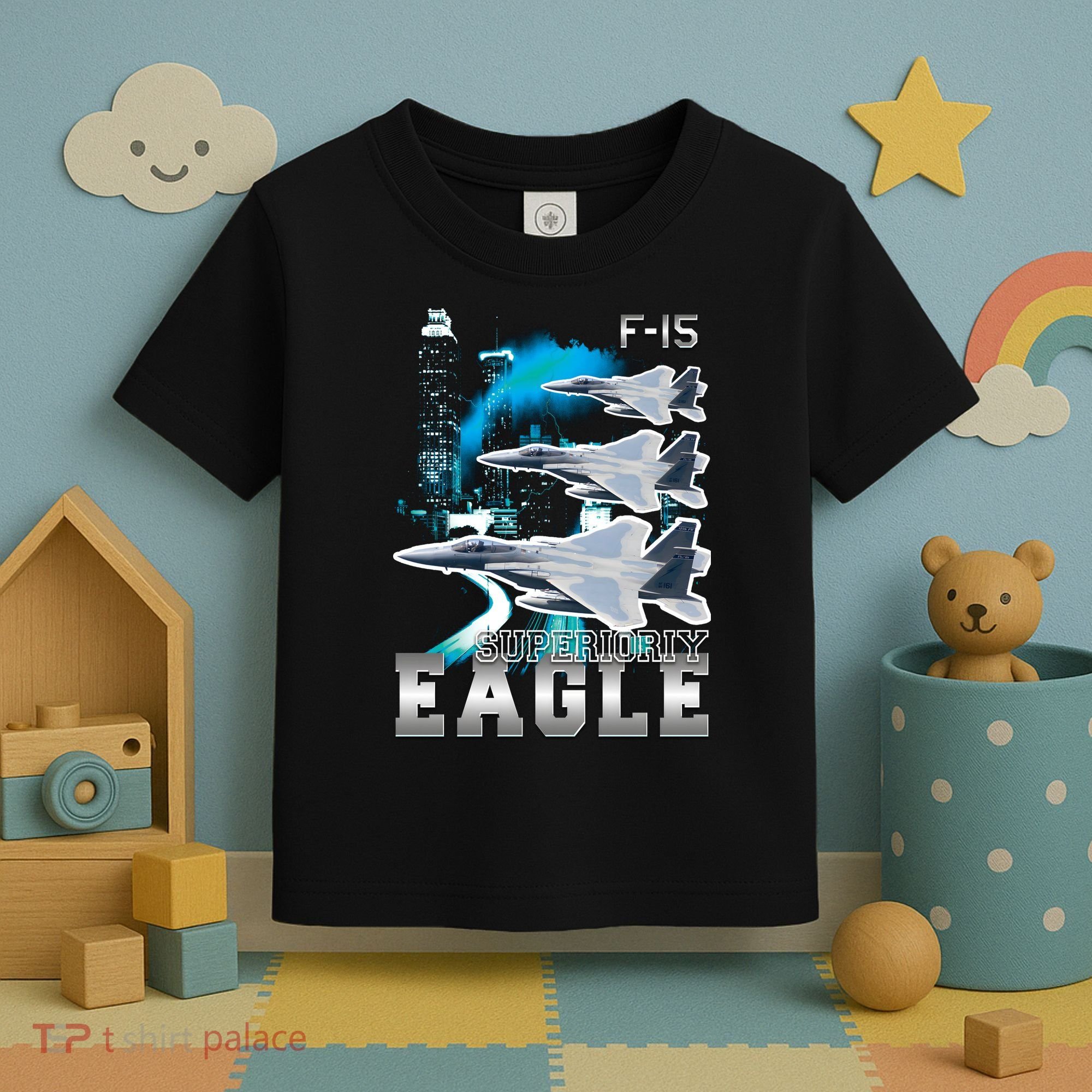 Bootleg F 15 Eagle USAF Toddler T-Shirt