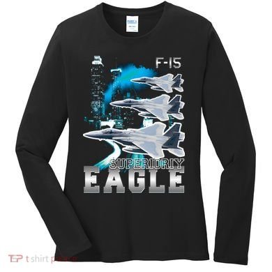 Bootleg F 15 Eagle USAF Women's Long Sleeve Shirt