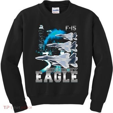 Bootleg F 15 Eagle USAF Kids Sweatshirt