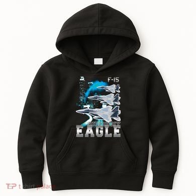 Bootleg F 15 Eagle USAF Kids Hoodie