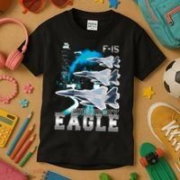 Bootleg F 15 Eagle USAF Kids T-Shirt thumb 3