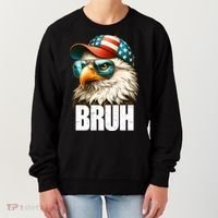 Bruh Fourth 4th Of July Eagle American Patriotic Women's Sweatshirt thumb 0