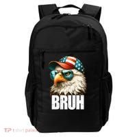Bruh Fourth 4th Of July Eagle American Patriotic Backpack thumb 0