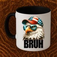 Bruh Fourth 4th Of July Eagle American Patriotic Coffee Mug thumb 2