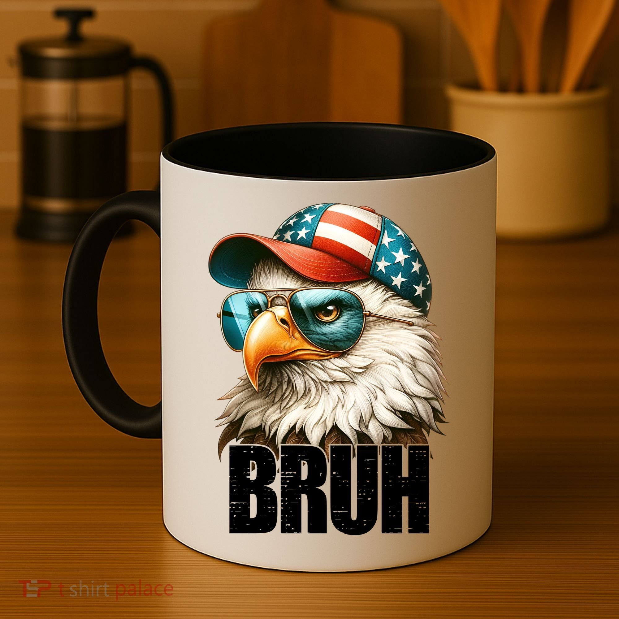Bruh Fourth 4th Of July Eagle American Patriotic Coffee Mug