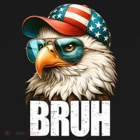 Bruh Fourth 4th Of July Eagle American Patriotic Women's Hoodie thumb 2