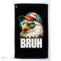 Bruh Fourth 4th Of July Eagle American Patriotic Golf Towel thumb 0