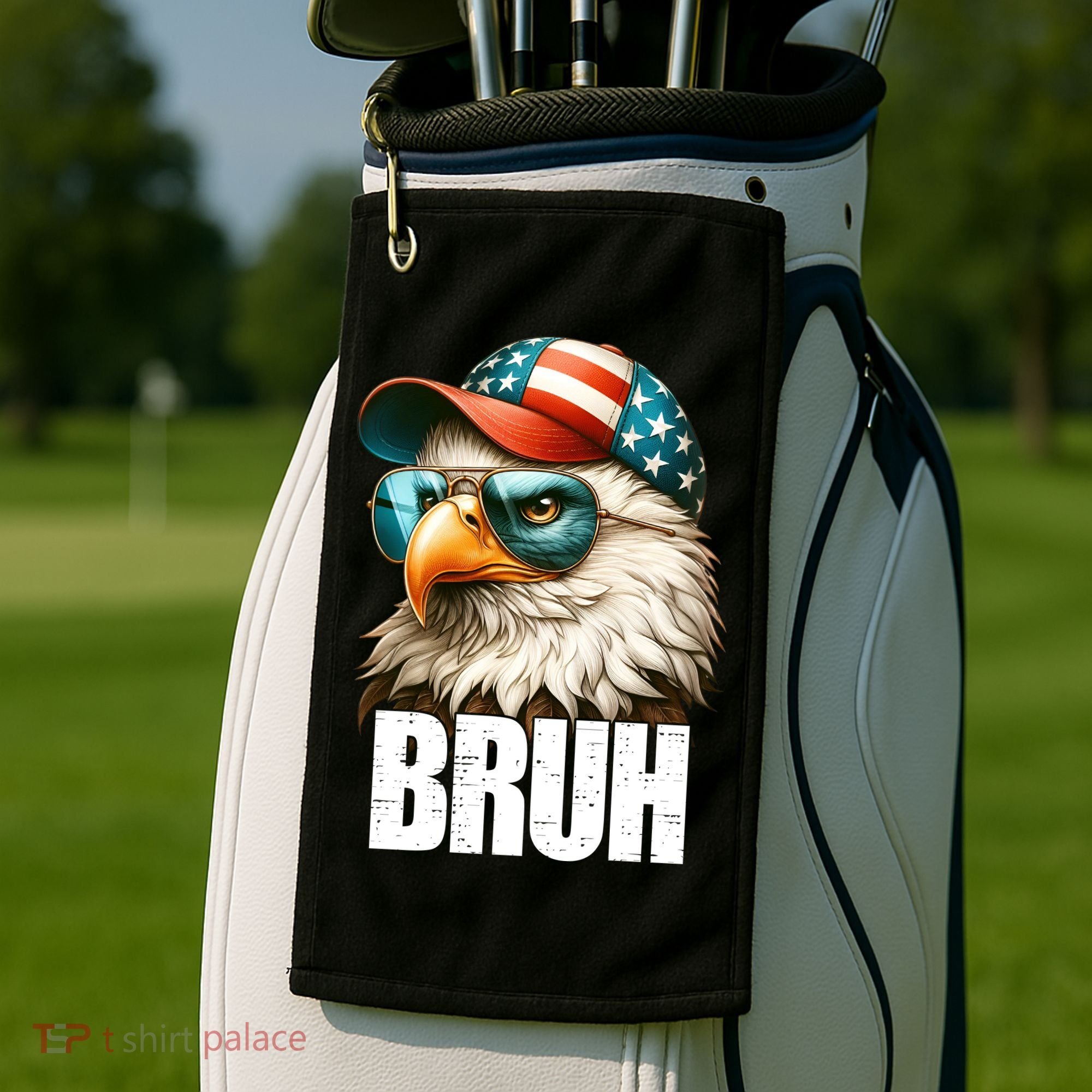 Bruh Fourth 4th Of July Eagle American Patriotic Golf Towel