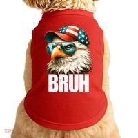 Bruh Fourth 4th Of July Eagle American Patriotic Doggie Tank thumb 0