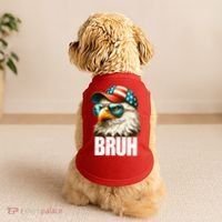 Bruh Fourth 4th Of July Eagle American Patriotic Doggie Tank thumb 2