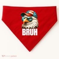 Bruh Fourth 4th Of July Eagle American Patriotic USA-Made Doggie Bandana thumb 0
