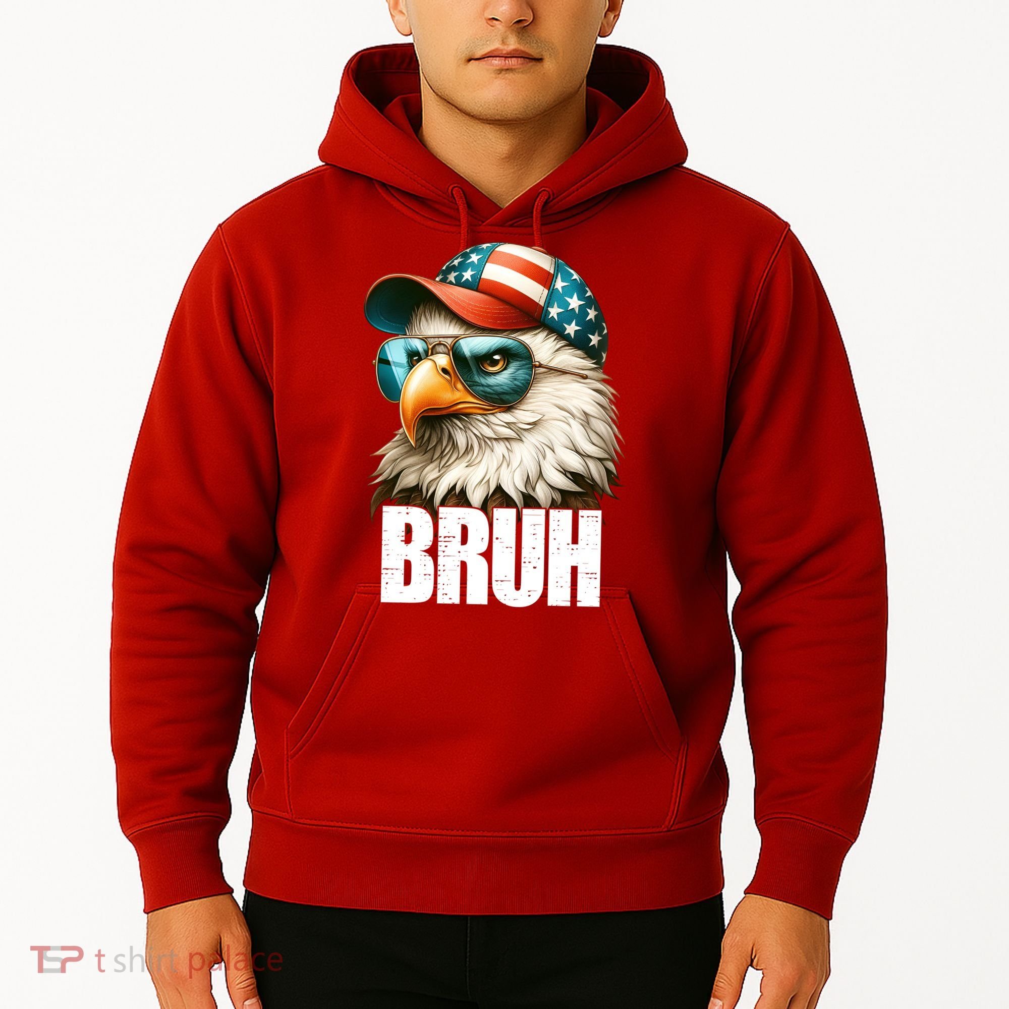 Bruh Fourth 4th Of July Eagle American Patriotic Hoodie