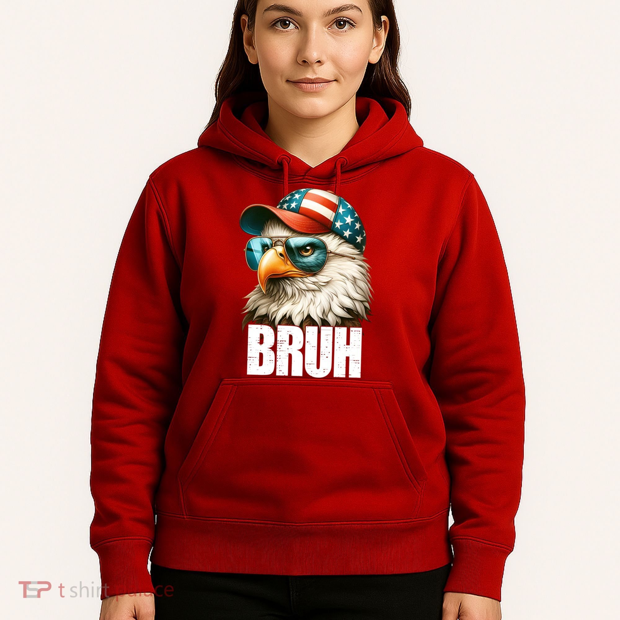 Bruh Fourth 4th Of July Eagle American Patriotic Hoodie