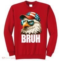 Bruh Fourth 4th Of July Eagle American Patriotic Sweatshirt thumb 0