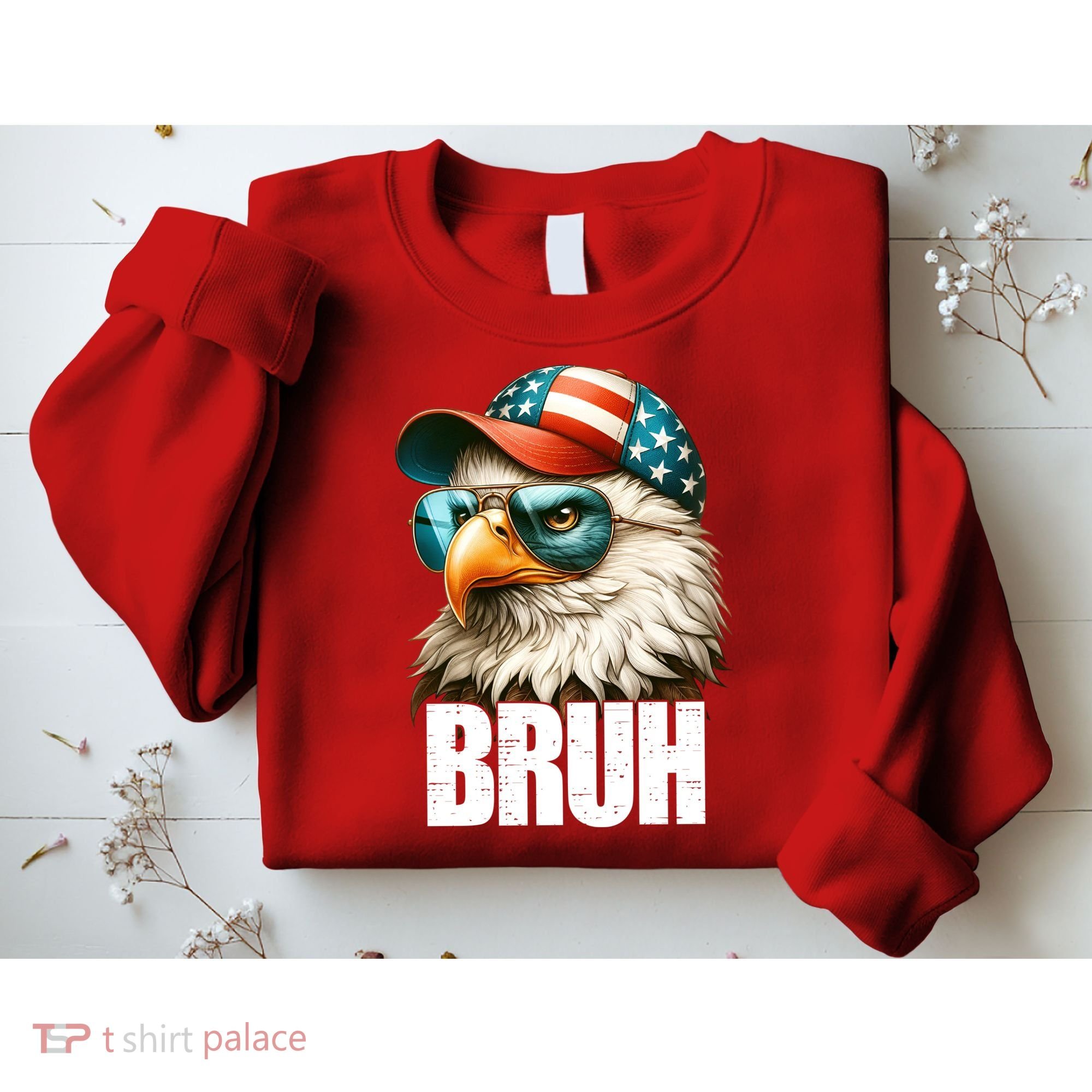 Bruh Fourth 4th Of July Eagle American Patriotic Sweatshirt