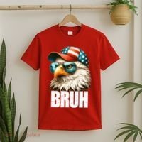 Bruh Fourth 4th Of July Eagle American Patriotic T-Shirt thumb 2