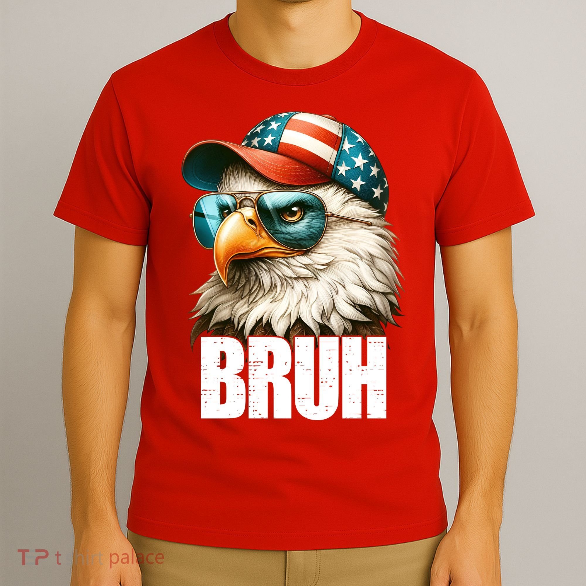 Bruh Fourth 4th Of July Eagle American Patriotic T-Shirt