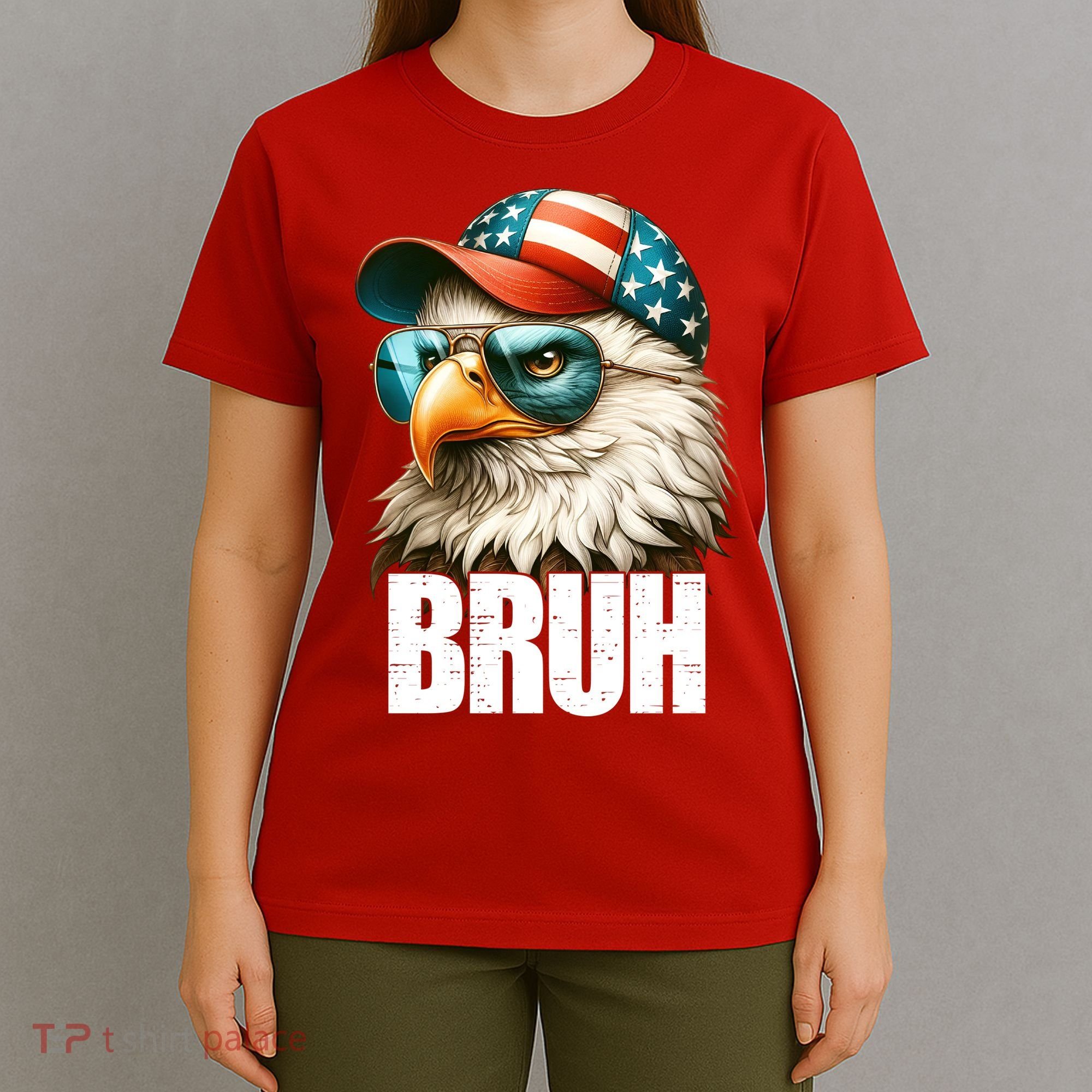 Bruh Fourth 4th Of July Eagle American Patriotic T-Shirt