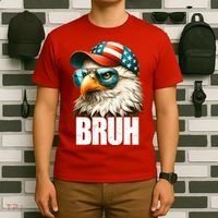 Bruh Fourth 4th Of July Eagle American Patriotic T-Shirt thumb 6