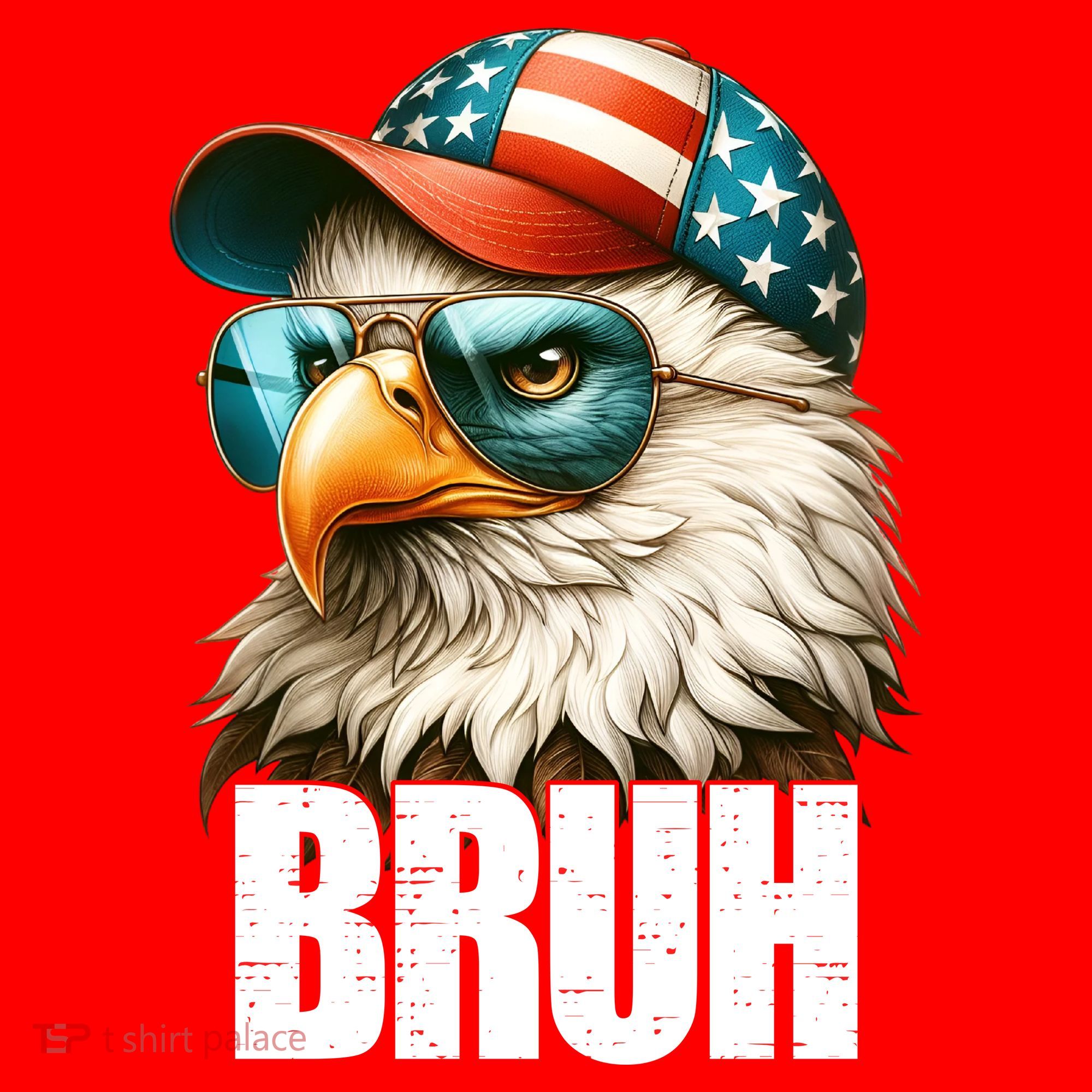Bruh Fourth 4th Of July Eagle American Patriotic T-Shirt