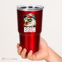 Bruh Fourth 4th Of July Eagle American Patriotic Tumbler thumb 2