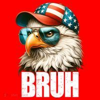 Bruh Fourth 4th Of July Eagle American Patriotic Mousepad thumb 1