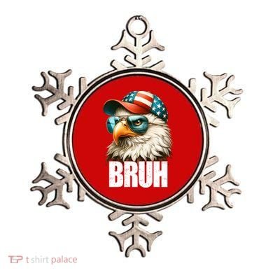 Bruh Fourth 4th Of July Eagle American Patriotic Ornament