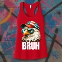 Bruh Fourth 4th Of July Eagle American Patriotic Women's Tank Top thumb 3