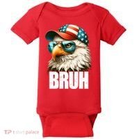 Bruh Fourth 4th Of July Eagle American Patriotic Baby Bodysuit thumb 0