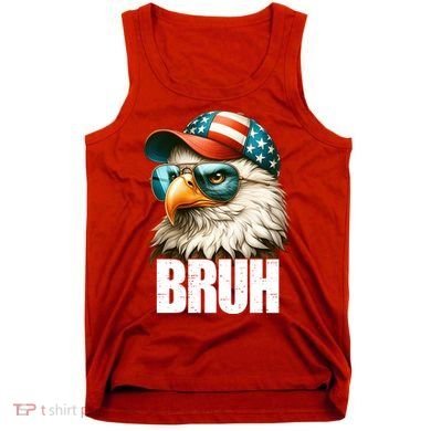 Bruh Fourth 4th Of July Eagle American Patriotic Tank Top