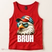 Bruh Fourth 4th Of July Eagle American Patriotic Tank Top thumb 2