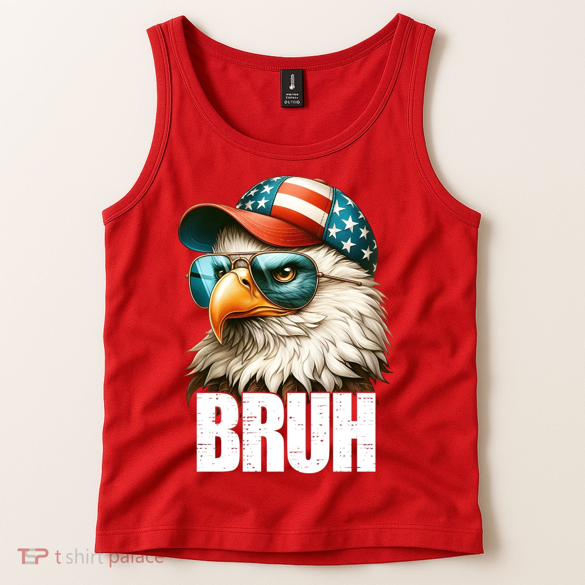 Bruh Fourth 4th Of July Eagle American Patriotic Tank Top