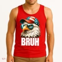 Bruh Fourth 4th Of July Eagle American Patriotic Tank Top thumb 3