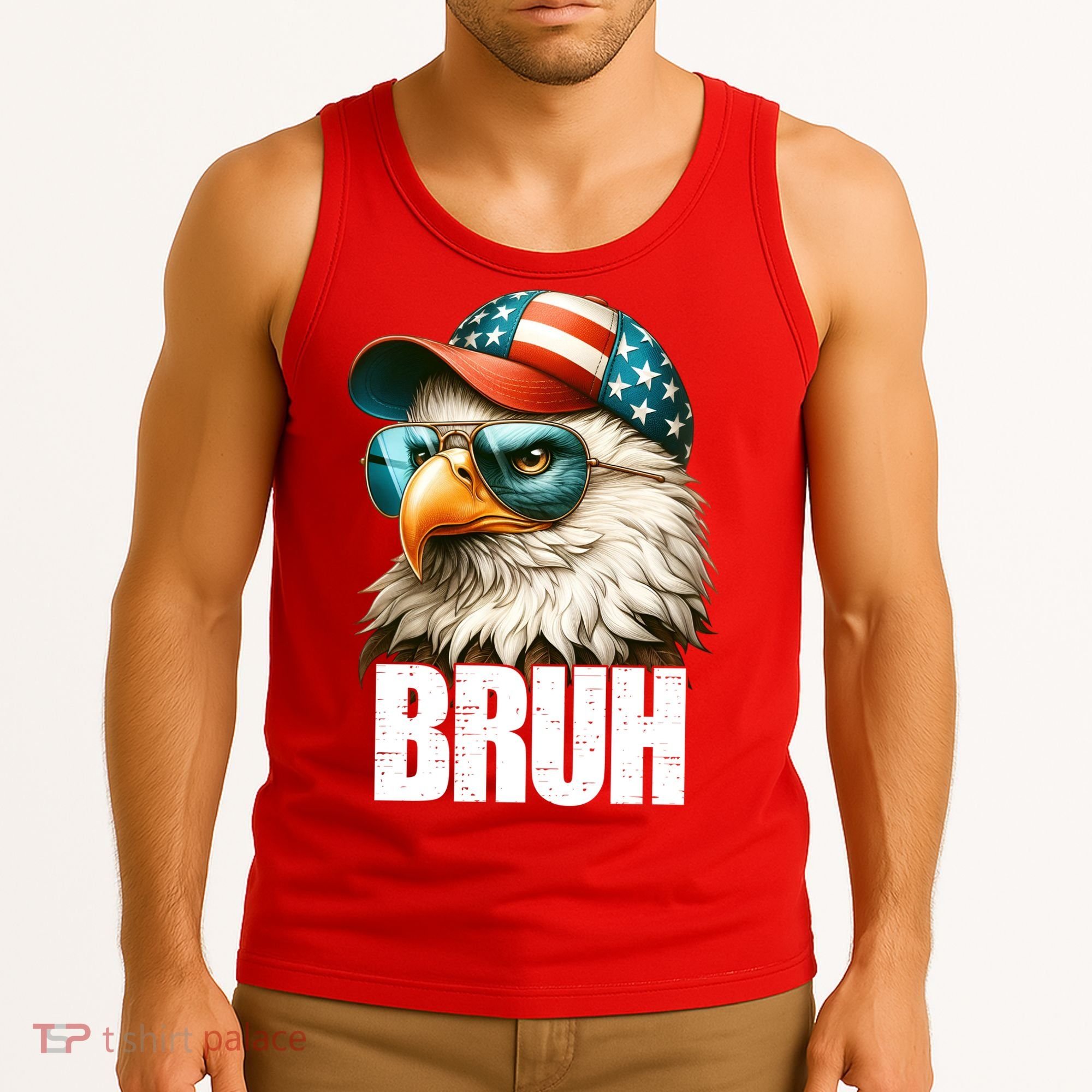 Bruh Fourth 4th Of July Eagle American Patriotic Tank Top