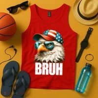 Bruh Fourth 4th Of July Eagle American Patriotic Tank Top thumb 4