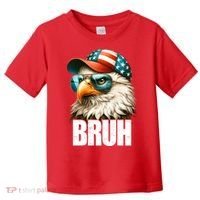 Bruh Fourth 4th Of July Eagle American Patriotic Toddler T-Shirt thumb 0