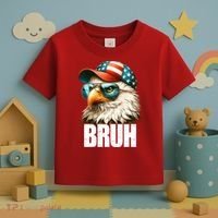Bruh Fourth 4th Of July Eagle American Patriotic Toddler T-Shirt thumb 3