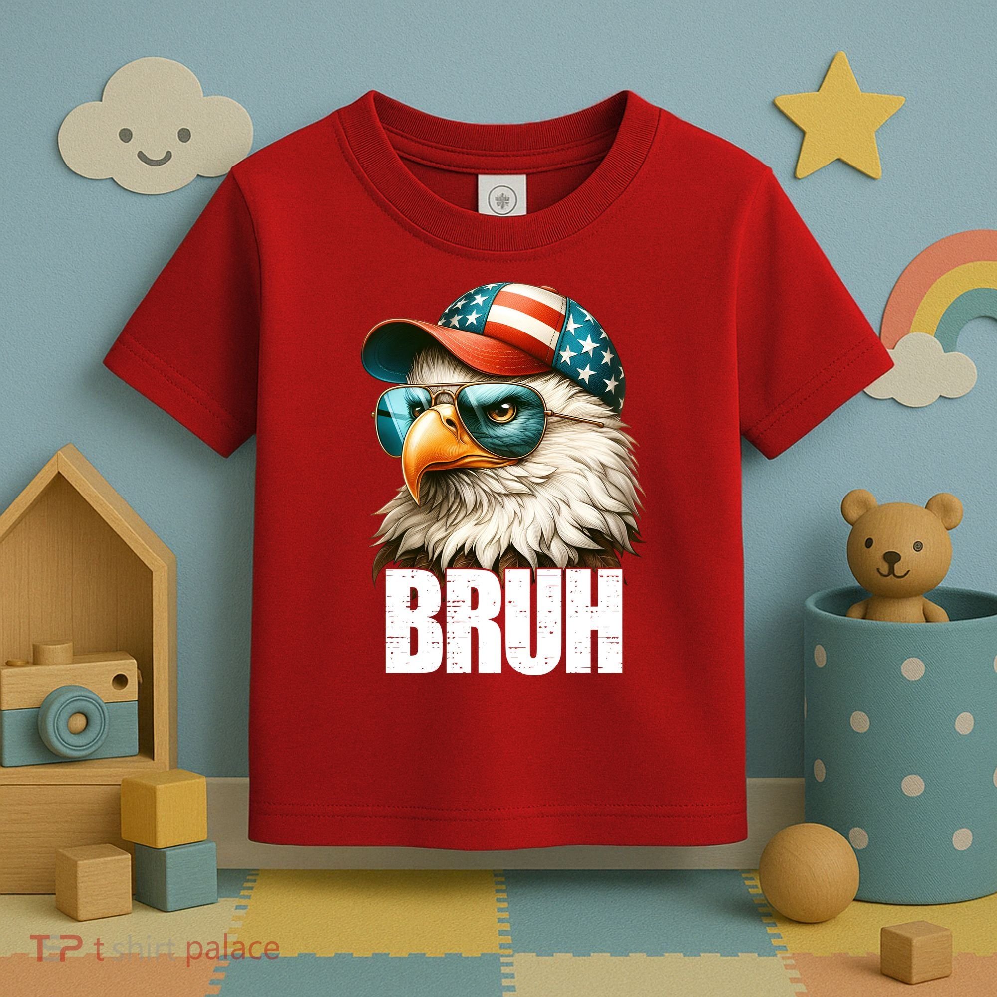 Bruh Fourth 4th Of July Eagle American Patriotic Toddler T-Shirt