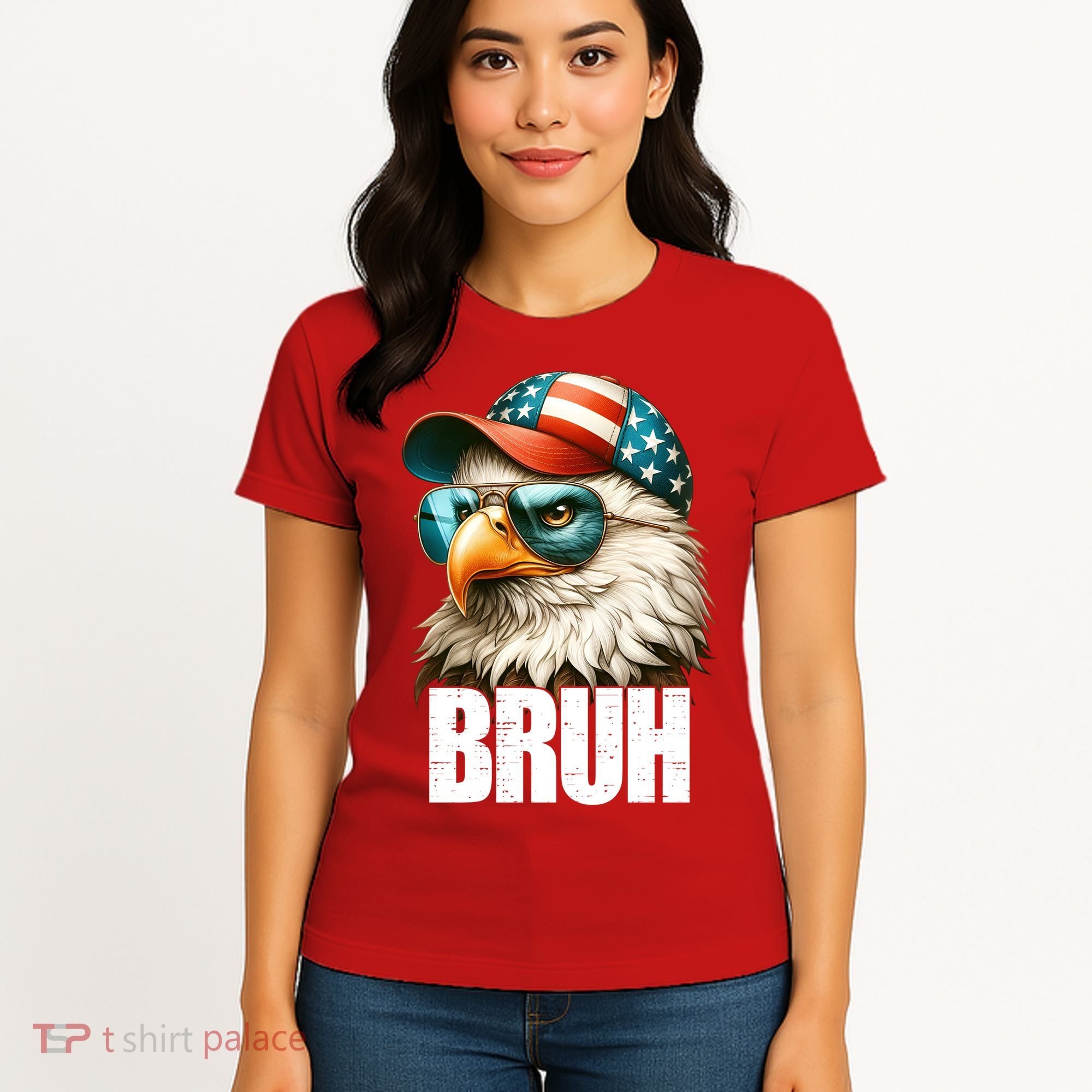 Bruh Fourth 4th Of July Eagle American Patriotic Women's T-Shirt