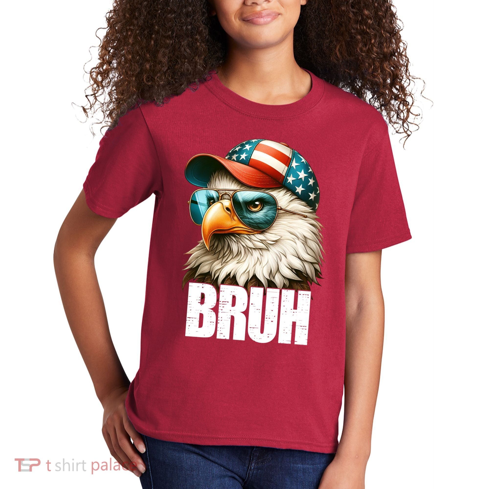 Bruh Fourth 4th Of July Eagle American Patriotic Kids T-Shirt