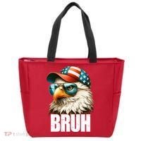 Bruh Fourth 4th Of July Eagle American Patriotic Tote Bag thumb 0