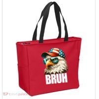Bruh Fourth 4th Of July Eagle American Patriotic Tote Bag thumb 2
