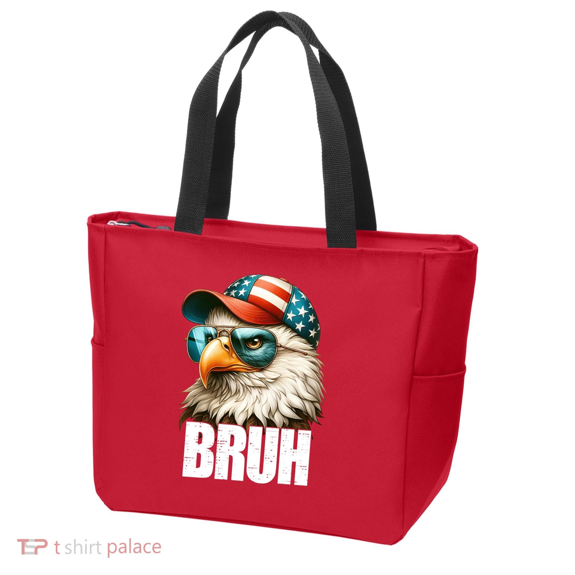 Bruh Fourth 4th Of July Eagle American Patriotic Tote Bag