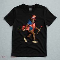 Bigfoot Fireworks 4th of July Sasquatch American Flag T-Shirt thumb 5