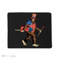 Bigfoot Fireworks 4th of July Sasquatch American Flag Mousepad thumb 0