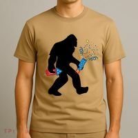 Bigfoot Fireworks 4th of July Bigfoot America  T-Shirt thumb 3