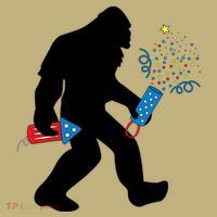 Bigfoot Fireworks 4th of July Bigfoot America  T-Shirt thumb 7