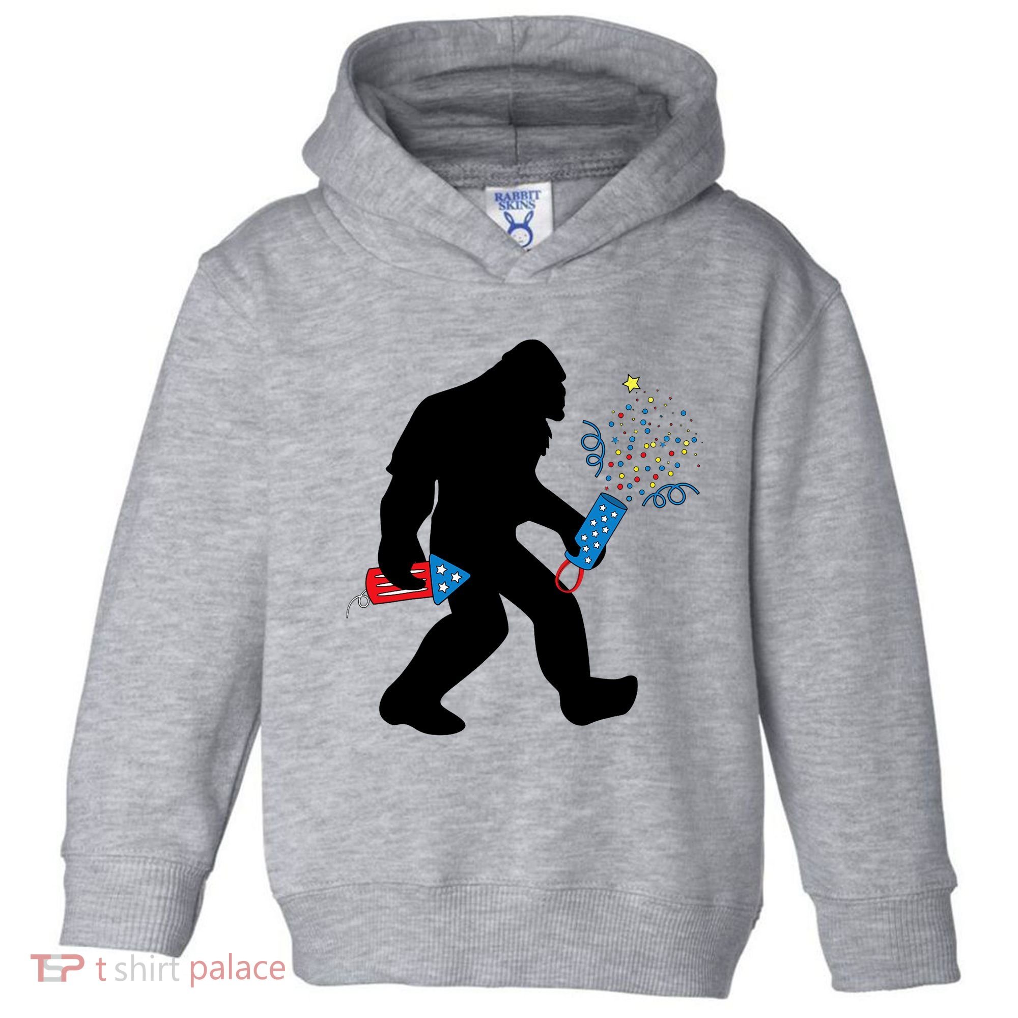 Bigfoot Fireworks 4th of July Bigfoot America  Toddler Hoodie